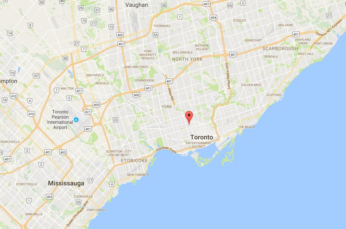 Carte The Annex district de Toronto