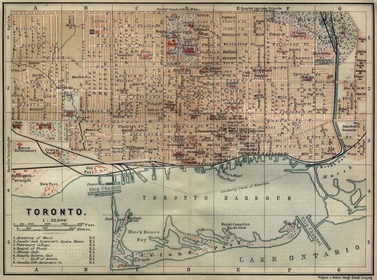 Carte Toronto 1894