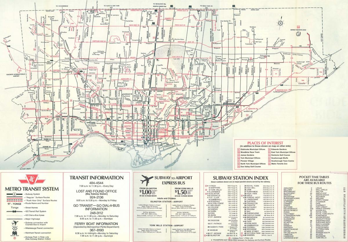 Carte Toronto 1976