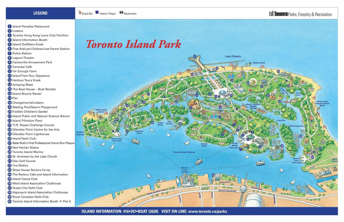 Carte Toronto island park