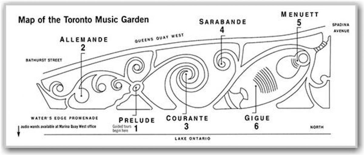 Carte Toronto Music Garden