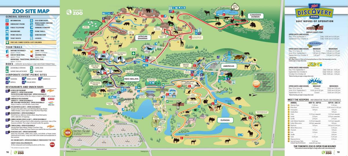 Carte Toronto zoo