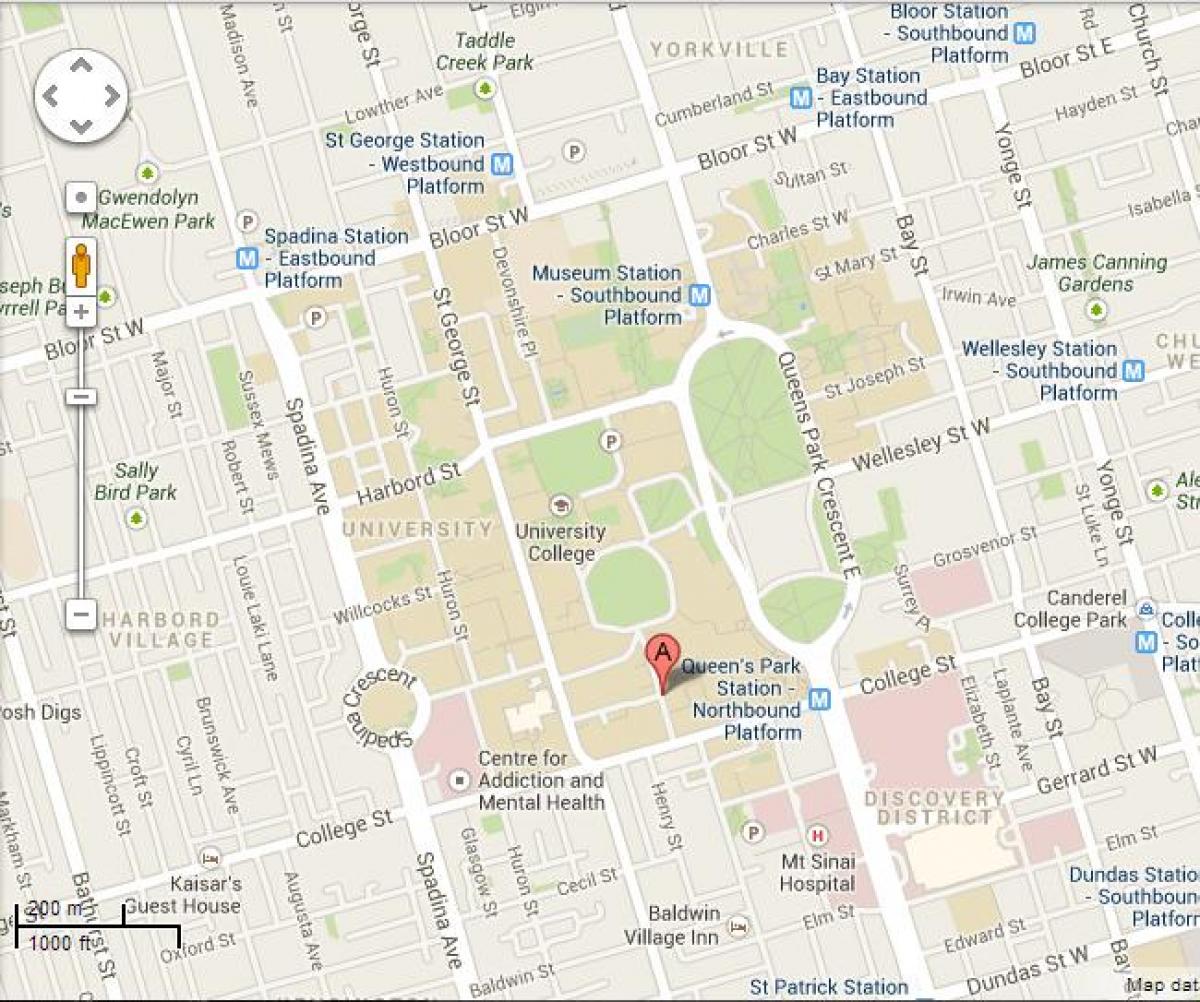 Carte université de Toronto St George