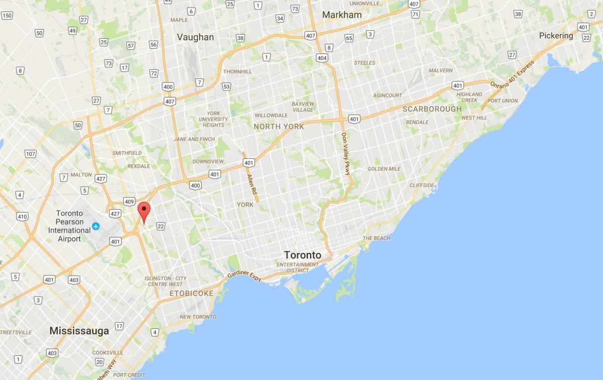 Carte Willowridge district de Toronto