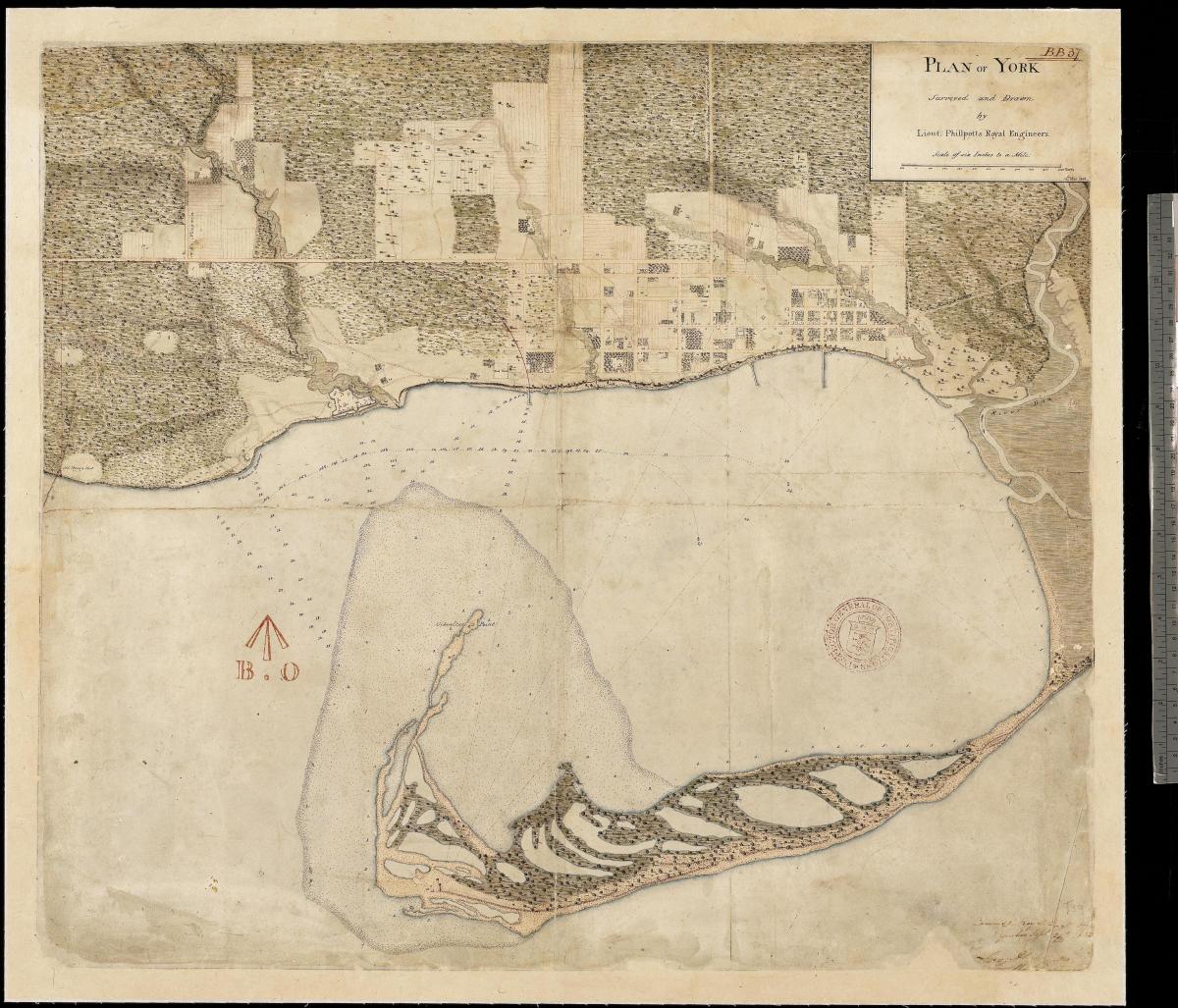Carte York Toronto premier siècle 1787-1884