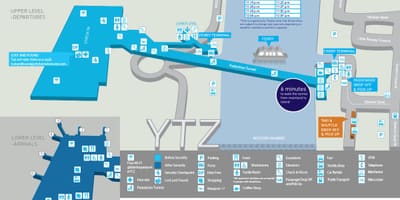 Carte aéroport Billy Bishop Toronto