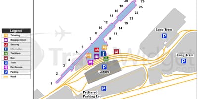 Carte aéroport Buffalo Niagara Toronto