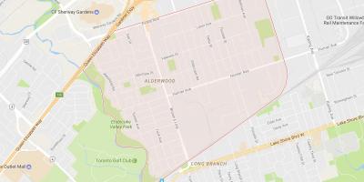 Carte Alderwood quartier Toronto