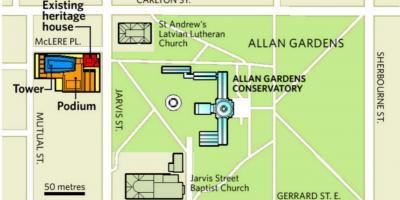 Carte Allan Gardens Toronto