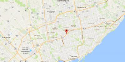 Carte Armour Heights district de Toronto