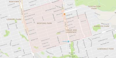 Carte Bedford Park quartier Toronto