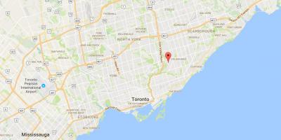 Carte Bermondsey district de Toronto