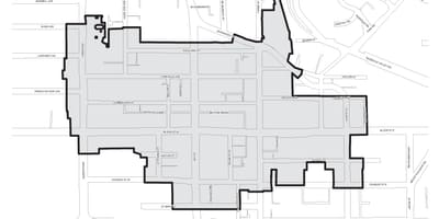 Carte Bloor Yorkville Toronto frontière
