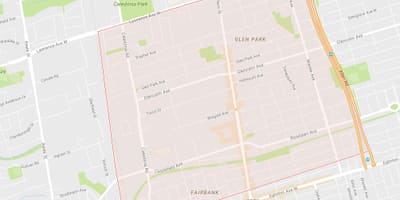 Carte Briar Hill–Belgravia quartier Toronto