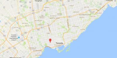 Carte Brockton Village district de Toronto