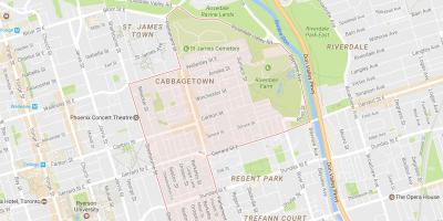 Carte Cabbagetown quartier Toronto