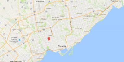 Carte Carleton Village district de Toronto