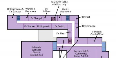 Carte Centre de santé St. Joseph Toronto Sunnyside niveau 2