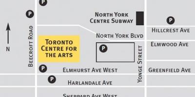 Carte centre des arts de Toronto