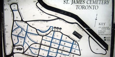 Carte cimetière St James