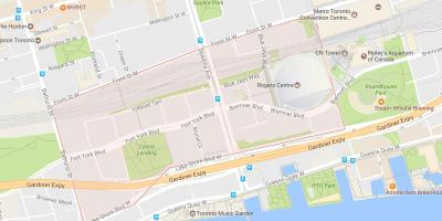 Carte CityPlace quartier Toronto