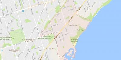 Carte Cliffcrest quartier Toronto