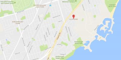 Carte Cliffside quartier Toronto