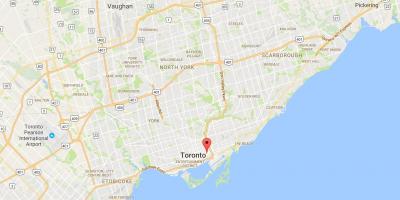 Carte Corktown district de Toronto