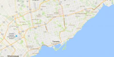 Carte Don Valley Village district de Toronto