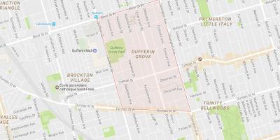 Carte Dufferin Grove quartier Toronto