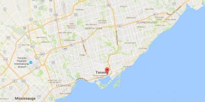 Carte East Bayfront district de Toronto