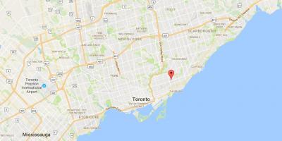 Carte East Danforth district de Toronto