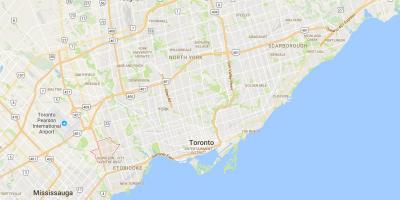 Carte Eatonville district de Toronto