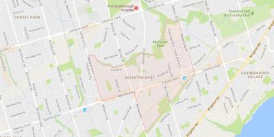 Carte Eglinton East quartier Toronto