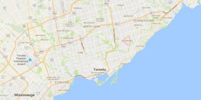 Carte Golden Mile district de Toronto
