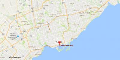 Carte Harbourfront district de Toronto