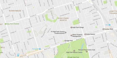 Carte High Park quartier Toronto