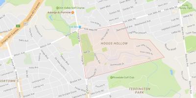 Carte Hoggs Hollow quartier Toronto