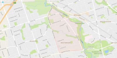 Carte Humber Heights – Westmount quartier Toronto