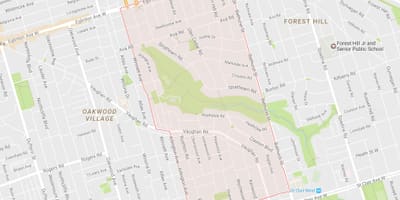 Carte Humewood–Cedarvale quartier Toronto