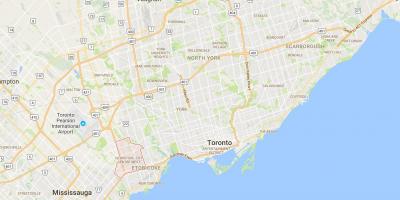 Carte Islington-City Centre West district de Toronto
