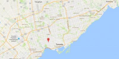 Carte Junction Triangle district de Toronto