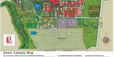 Carte Keele campus Université York