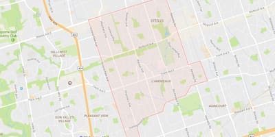 Carte L'Amoreaux quartier Toronto