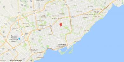 Carte Lawrence Park district de Toronto