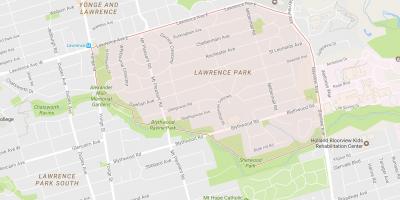 Carte Lawrence Park quartier Toronto