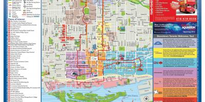 Carte lieux d'intérêt Toronto