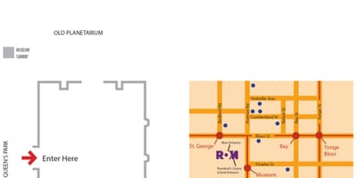 Carte musée royal de l'Ontario stationnement