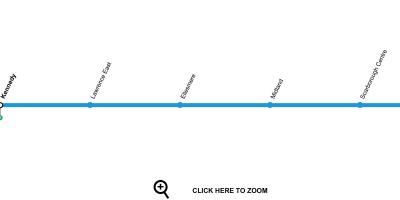 Carte métro Toronto ligne 3 Scarborough RT