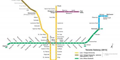 Carte métro Toronto